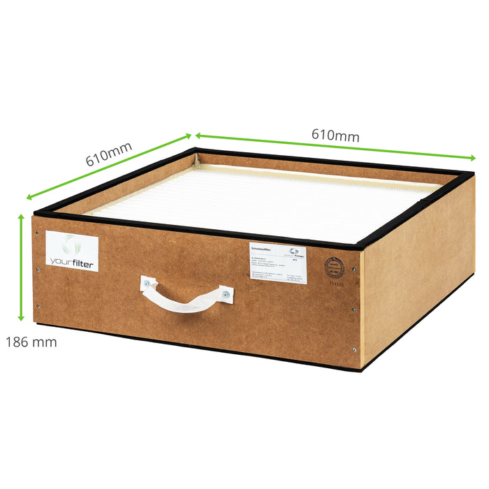 Filtre principal, 610 x 610 x 186 mm, H13, TEKA Caremaster et Cleanmaster