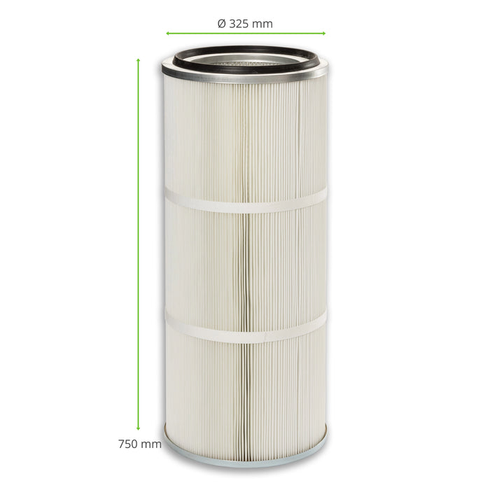 Cartouche filtrante, 325 x 750 mm, ePTFE, 10 m², PLYMOVENT EUROMATE Lincoln Oerlikon