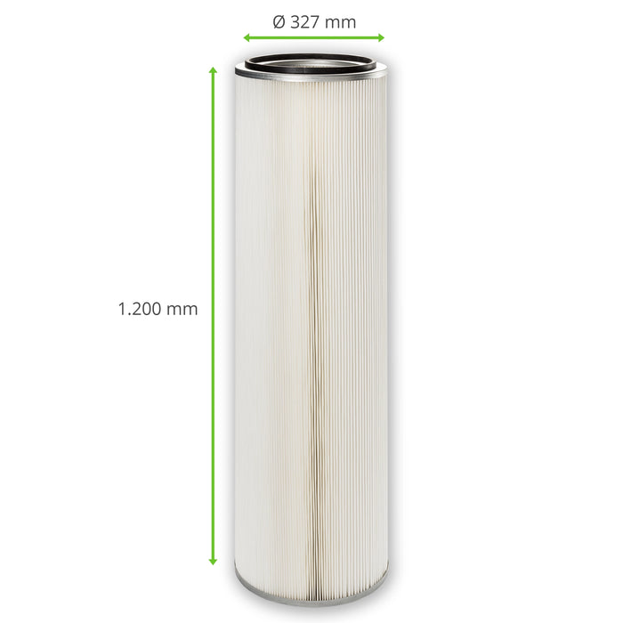 Cartouche filtrante, 327 x 1200 mm, non-tissé polyester, KEMPER
