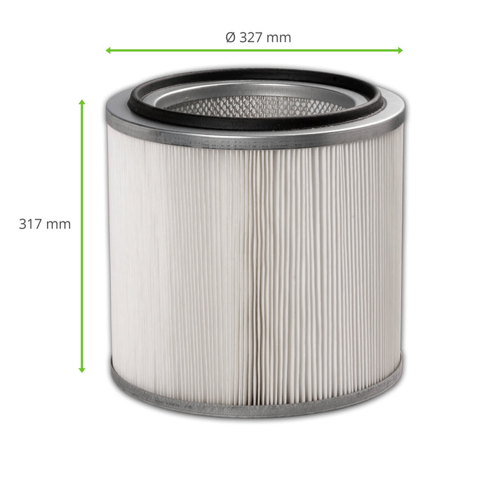 Cartouche filtrante, 327 x 317 mm, non-tissé polyester, compatible avec KEMPER VacuFil Compact, FRONIUS Exento HighVac