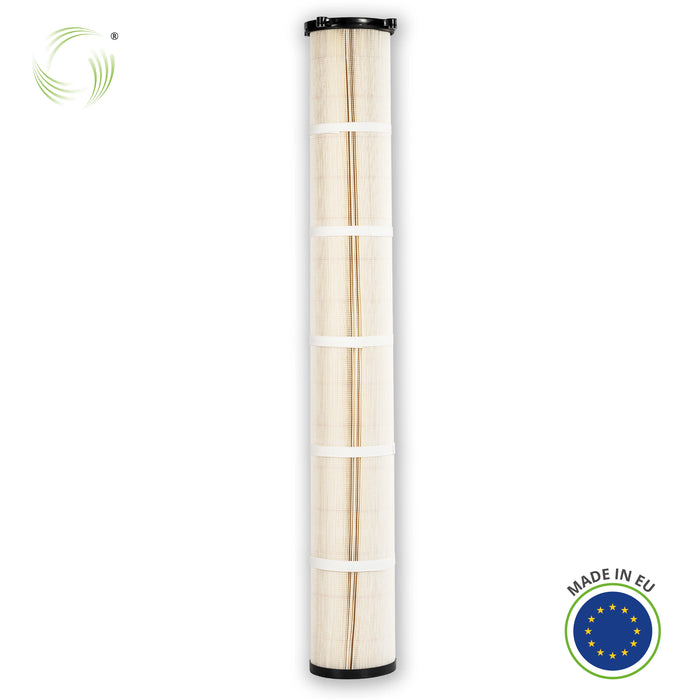 Cartouche filtrante, 185 x 1370 mm, cellulose / voile polyester ignifugé, compatible avec DANTHERM DISA NEDERMAN
