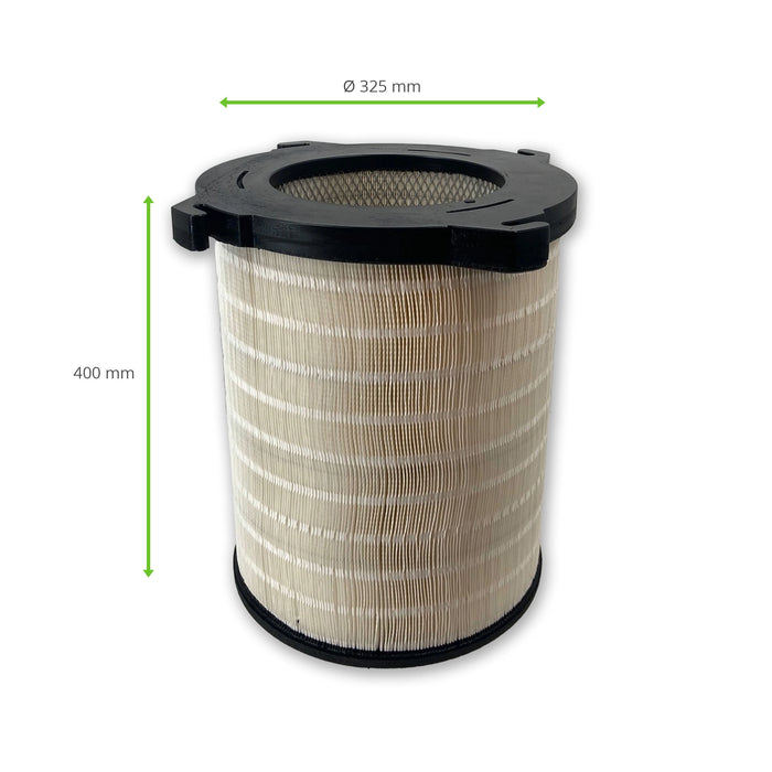 Cartouche filtrante, 325 x 400 mm, cellulose / non-tissé polyester avec nanorevêtement, ignifuge, compatible avec Filtro Cleango