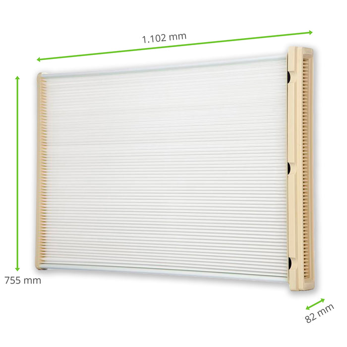 Plaque filtrante, 755 x 82 x 1102 mm PTFE, CAMFIL HANDTE TRUMPF