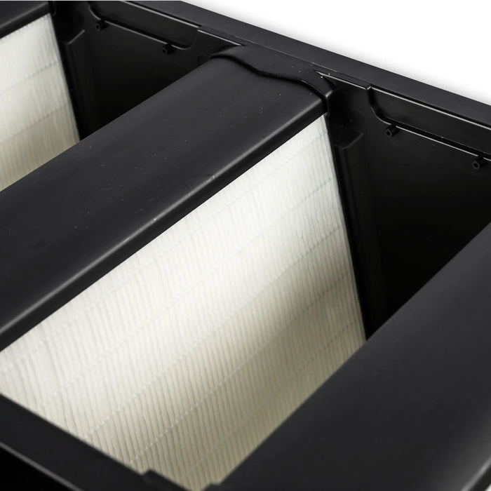 Kompaktfilterzelle, 287 x 592 x 292 mm, ISO ePM1 60% (F7), CAMFIL LINDAB WOLF TROX Nahaufnahme des Filters.