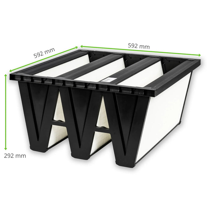 Cellule de filtre compacte, 592 x 592 x 292 mm, ISO ePM10 60% (M5), WOLF TROX Viessmann Airflow HELIOS